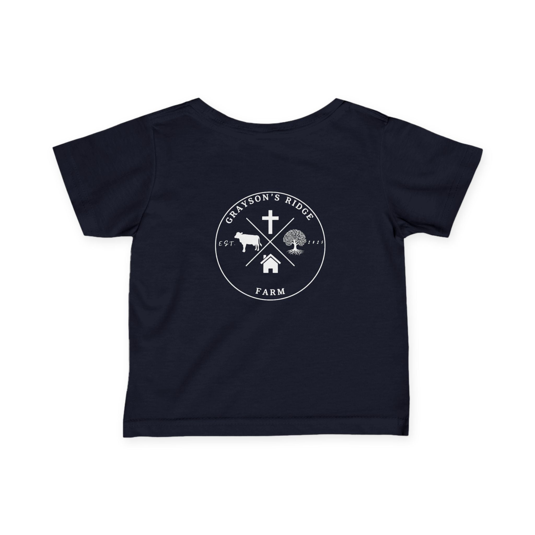 Infant Tee — 'Grayson's Ridge Farm' Minimal Farm Crest Baby T‑Shirt