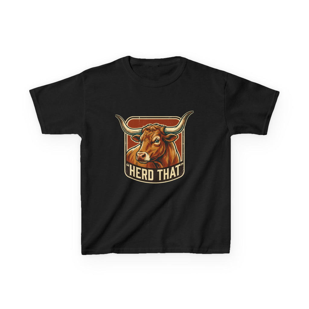 Kids Tee - 'Herd That' Longhorn Graphic Shirt