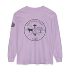 Grayson’s Ridge Farm Long Sleeve T-Shirt — Farm Logo Tee with Cross & American Flag