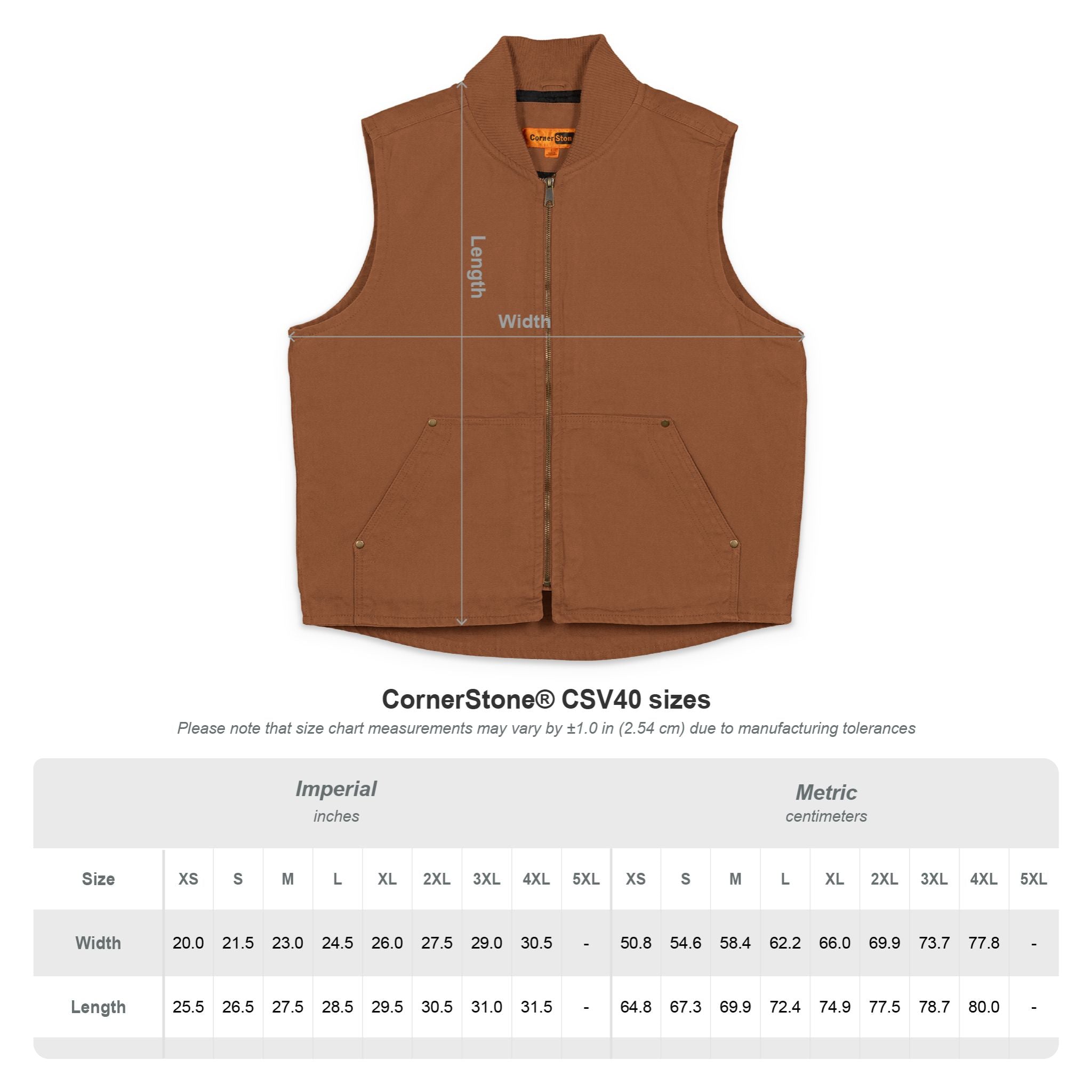 Duck Cloth Vest — Embroidered Heart & Wings Workwear Vest