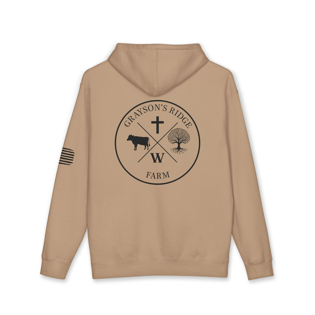 Farm Logo Hoodie — Grayson's Ridge Farm Chest & Back Graphic