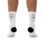 Recycled Poly Socks — Eco Athletic Crew Socks with Vintage Farm Crest