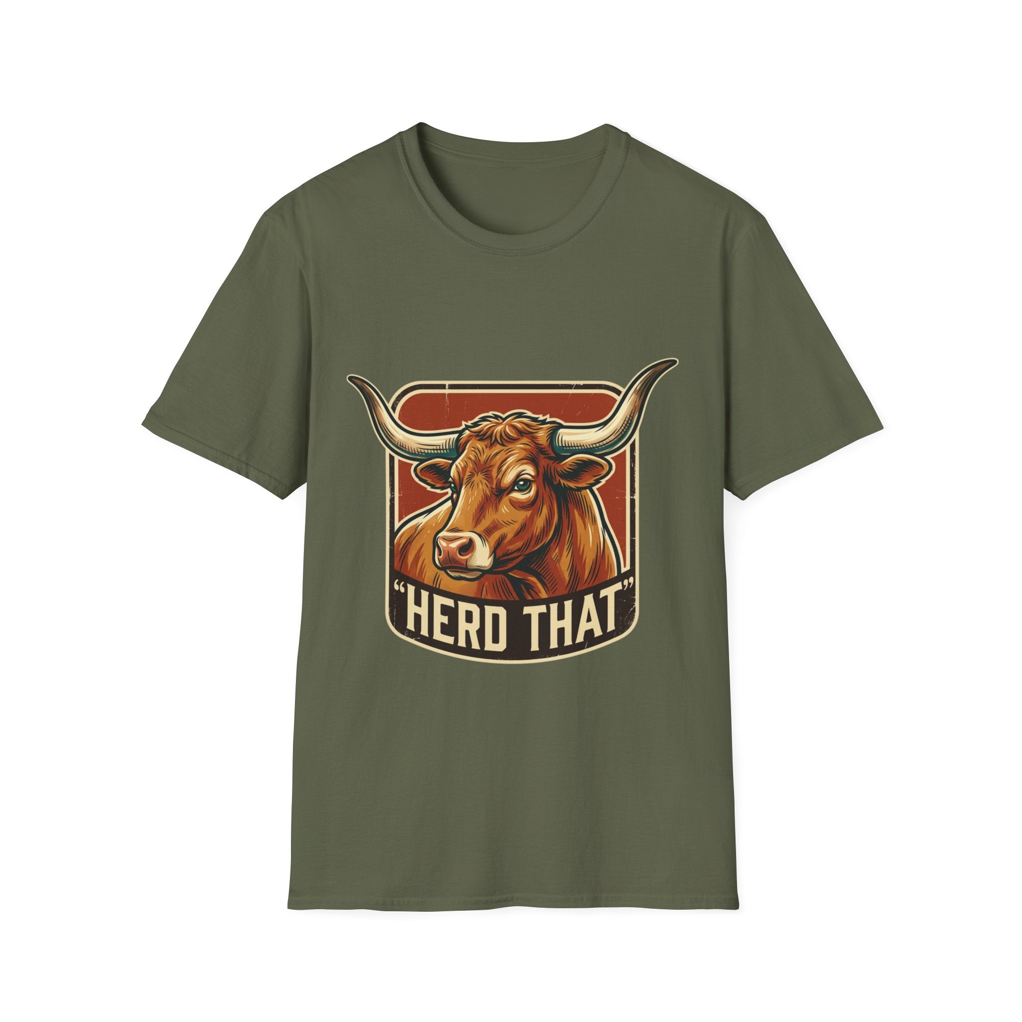 Herd That Bull Graphic T-Shirt — Farm Logo Back