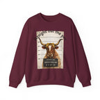 Straight Out the Pen Longhorn Mugshot Sweatshirt