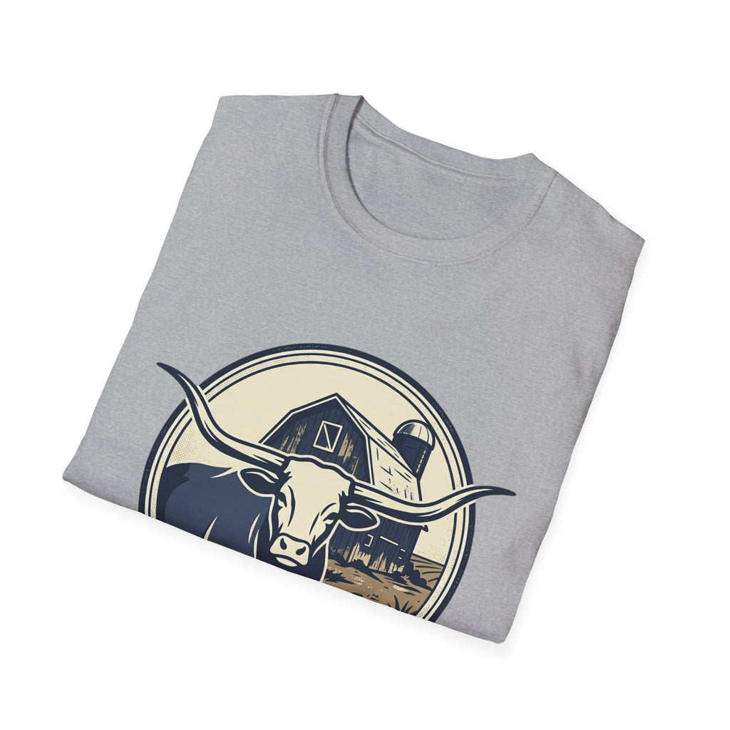 Rooted in Faith Farm T‑Shirt — 'Rooted in Faith' Longhorn & Grayson’s Ridge Farm Graphic Tee
