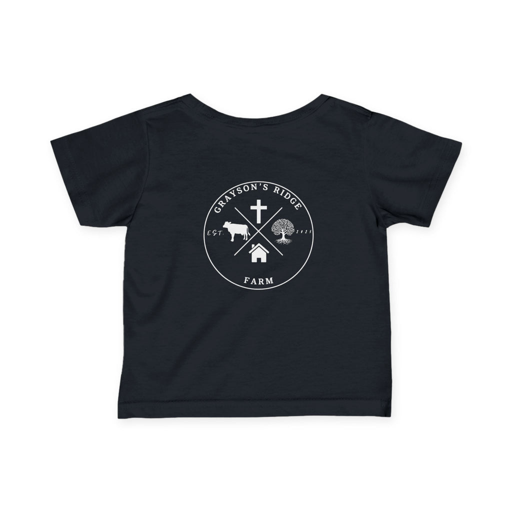 Infant Tee — 'Grayson's Ridge Farm' Minimal Farm Crest Baby T‑Shirt