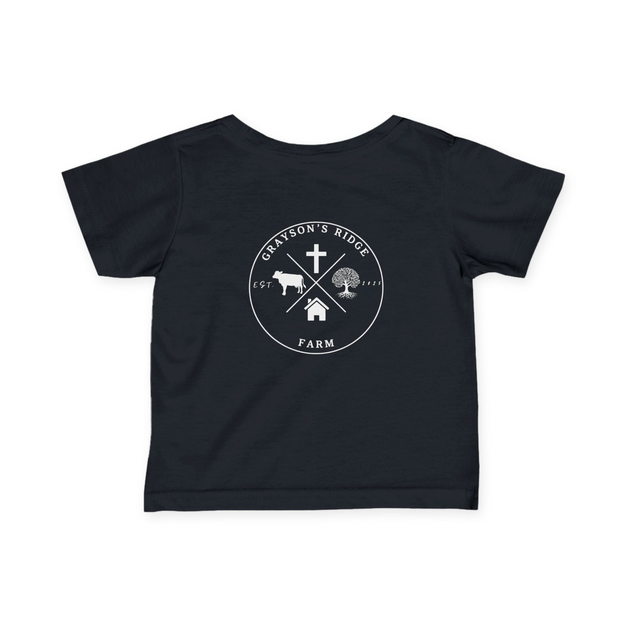 Infant Tee — 'Grayson's Ridge Farm' Minimal Farm Crest Baby T‑Shirt