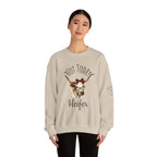 Not Today Heifer Crewneck Sweatshirt — Funny Cow Graphic Pullover for Women & Farm Lovers