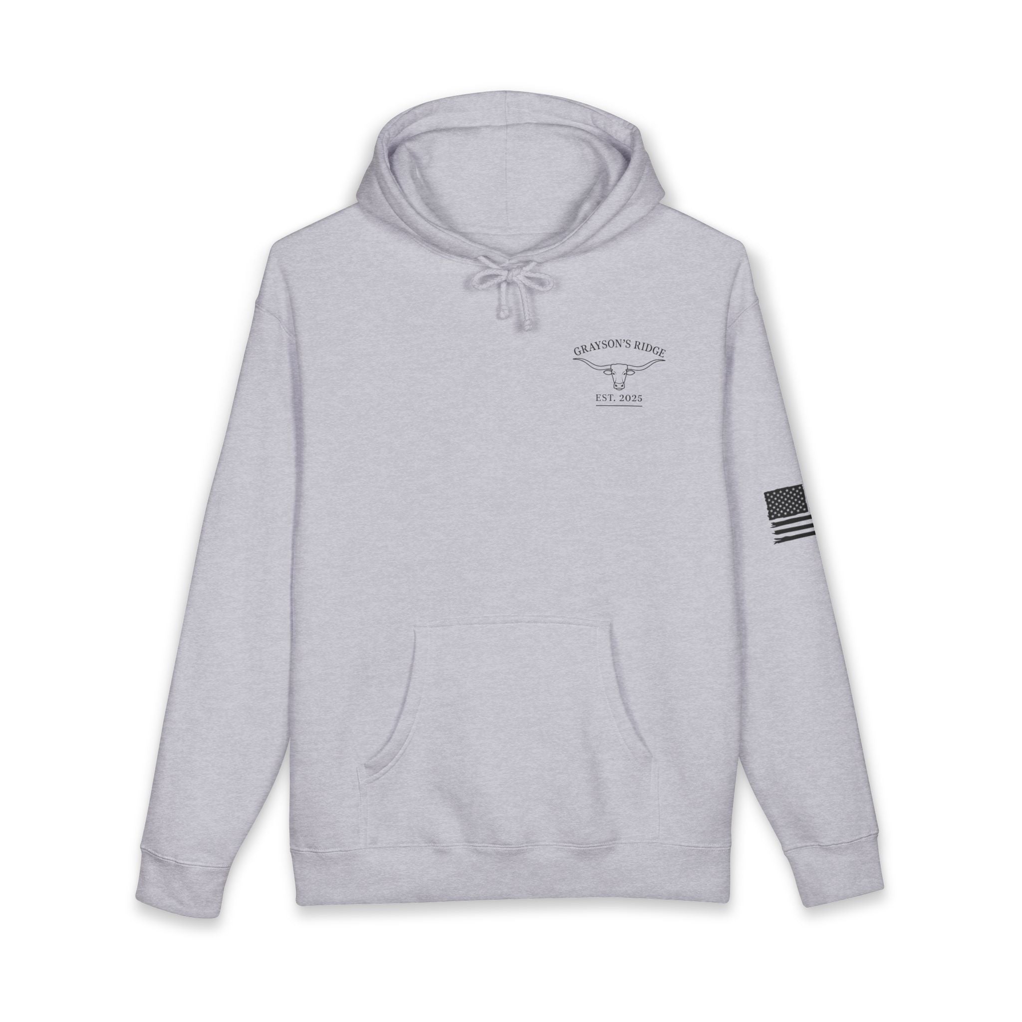 Farm Logo Hoodie — Grayson's Ridge Farm Chest & Back Graphic