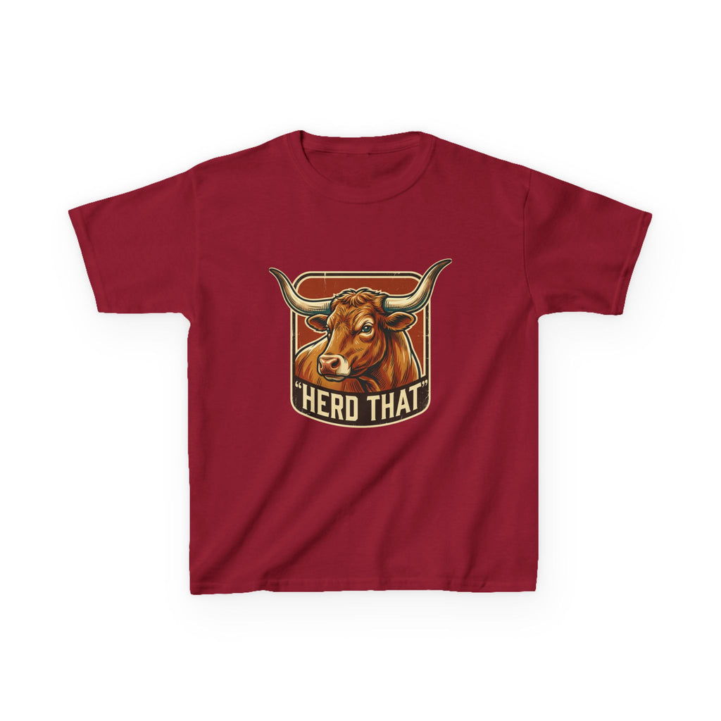 Kids Tee - 'Herd That' Longhorn Graphic Shirt