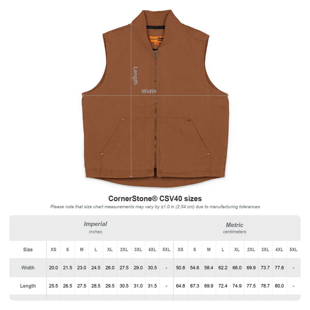 Duck Cloth Vest — Embroidered Heart & Wings Workwear Vest