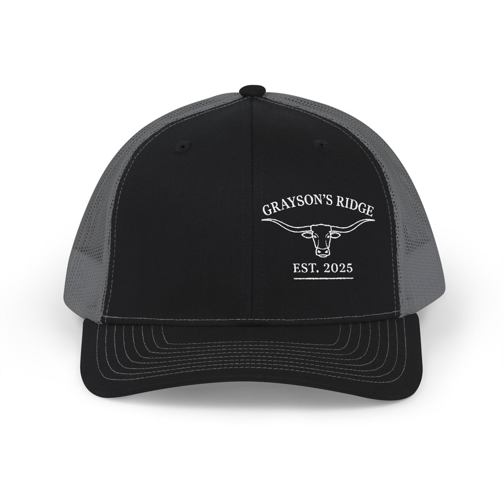 Embroidered Trucker Cap - "Grayson's Ridge" Longhorn Est. 2023 Snapback