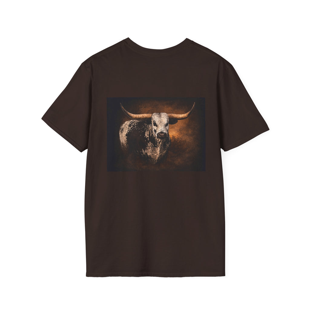 Longhorn Bull Graphic T-Shirt — Rustic Western Ranch Tee
