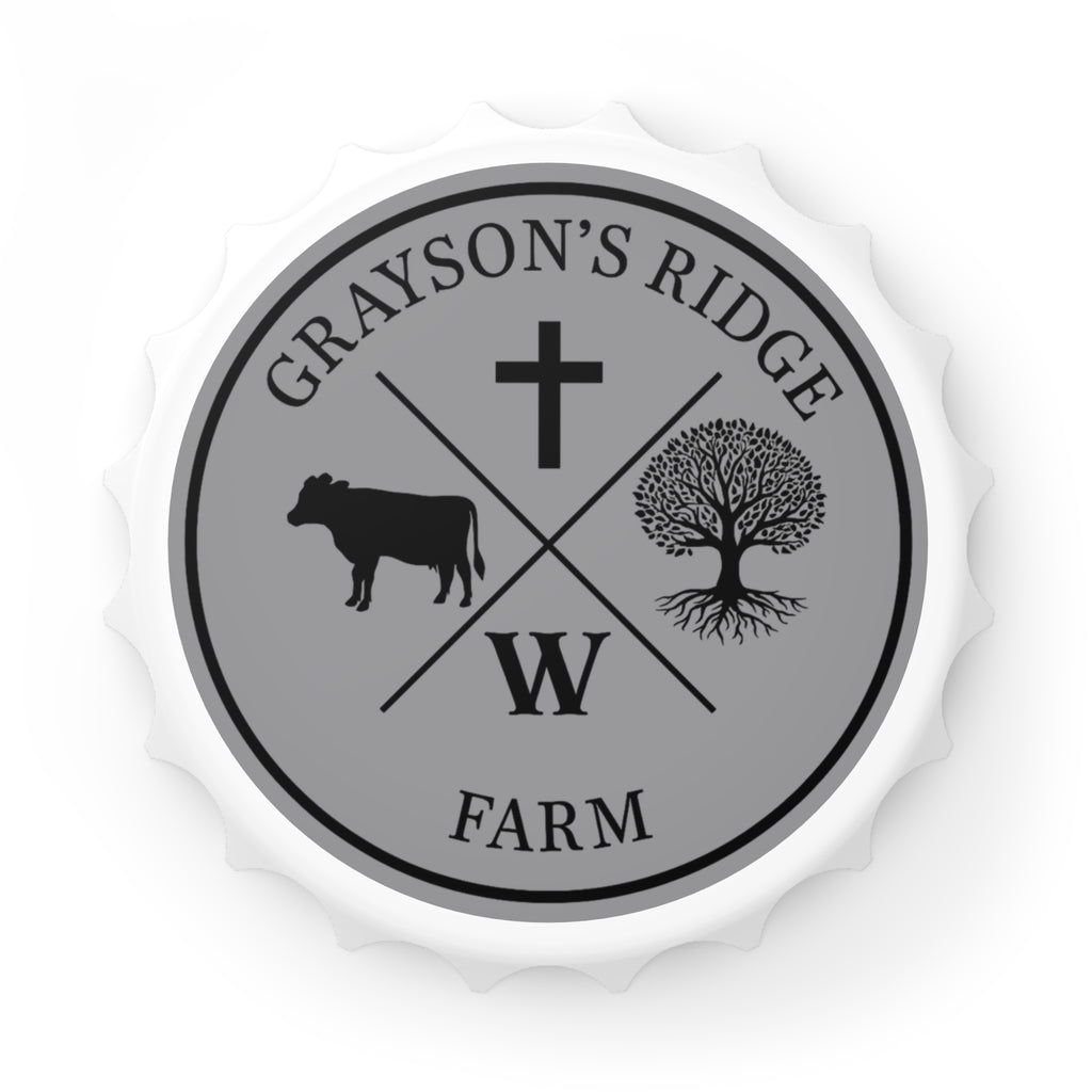 Personalized Farm Bottle Opener — "Grayson’s Ridge Farm" Rustic Bottle Cap Opener
