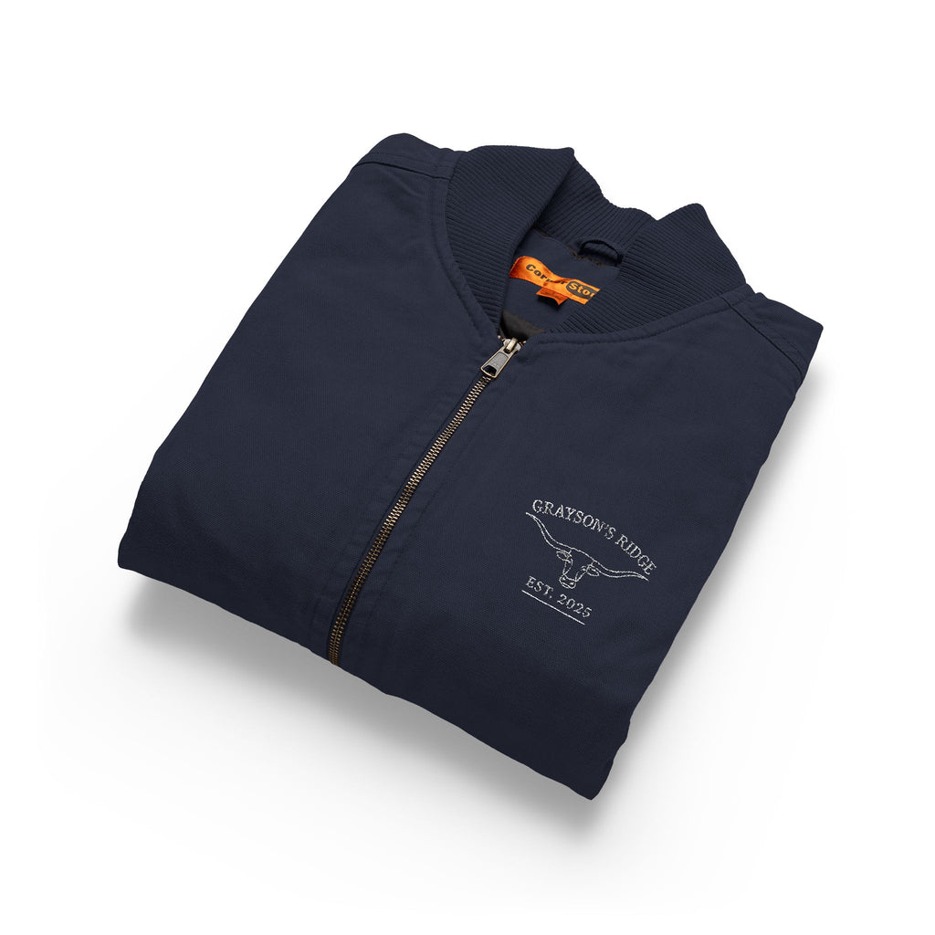 Duck Cloth Vest — Embroidered Heart & Wings Workwear Vest