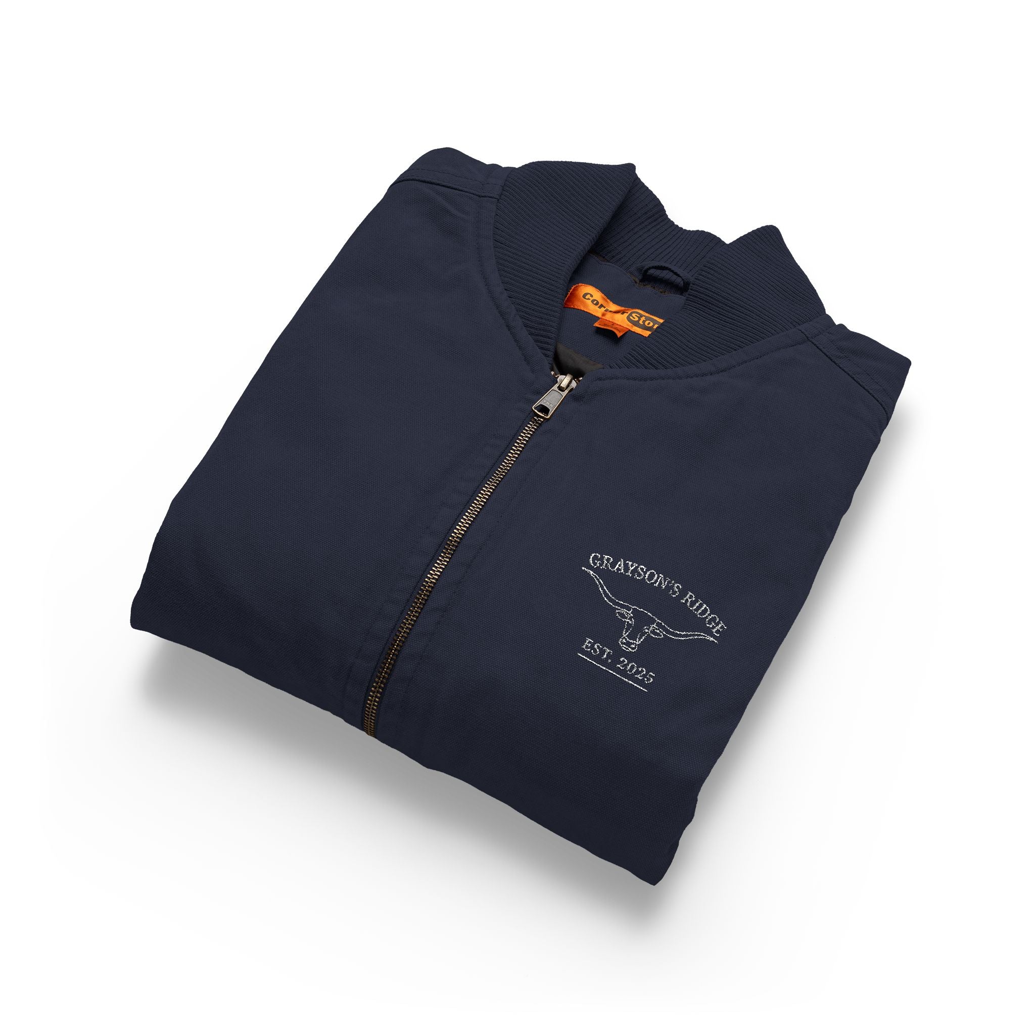 Duck Cloth Vest — Embroidered Heart & Wings Workwear Vest