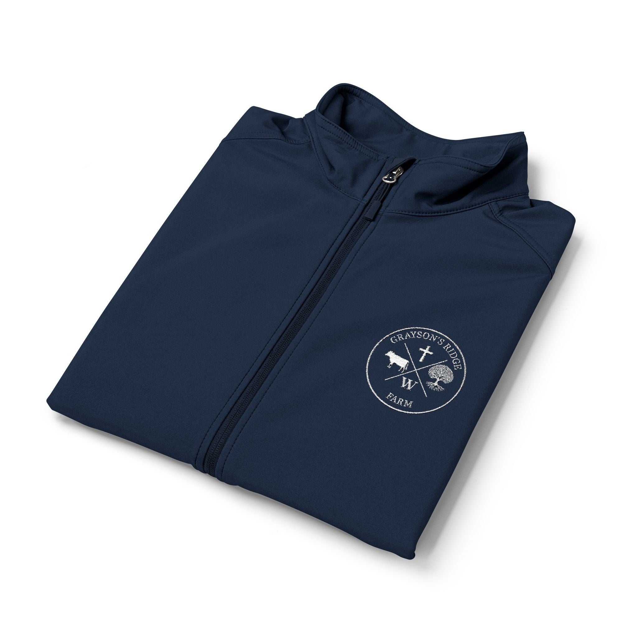 Men's Soft Shell Vest — Small Mountain Patch Chest Logo (Outdoor, Casual)